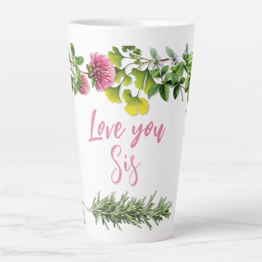 Liebe Sie Personalisierte Tasse mit Kräutern (Vorderseite)