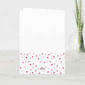 LIEBE SIE Pink Polka Dots NAME Sweet Artisan Karte (Rückseite)