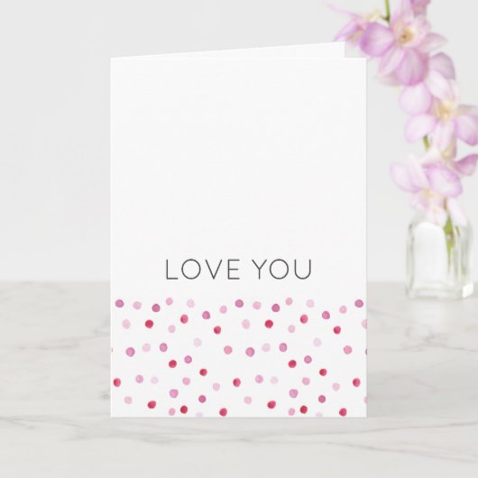 LIEBE SIE Pink Polka Dots NAME Sweet Artisan Karte (Orchidee)