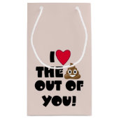 Liebe Sie Poo Geschenk-Tasche Kleine Geschenktüte (Rückseite)