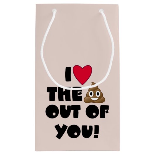 Liebe Sie Poo Geschenk-Tasche Kleine Geschenktüte (Rückseite)