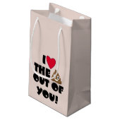Liebe Sie Poo Geschenk-Tasche Kleine Geschenktüte (Rückseite Schrägansicht)
