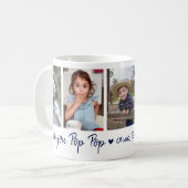 Liebe Sie Pop Pop Großkinder 5 Bildersammlung Kaffeetasse (Vorderseite Links)
