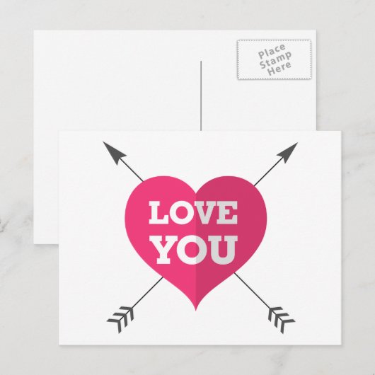 Liebe Sie Postkarte (Vorne/Hinten)