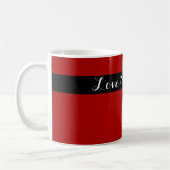 Liebe Sie - Red Black Contemporary Design Kaffeetasse (Links)