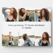 Liebe Sie Romantische Sweet Foto Collage Fotoplatte (Vorderseite)