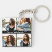 Liebe Sie Romantische Sweet Foto Collage Schlüsselanhänger (Rückseite)