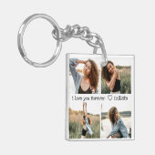 Liebe Sie Romantische Sweet Foto Collage Schlüsselanhänger (Vorderseite links)