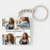 Liebe Sie Romantische Sweet Foto Collage Schlüsselanhänger (Rückseite)