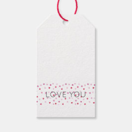 Liebe Sie rosa Aquarelltöne Süße Valentingenuss Geschenkanhänger