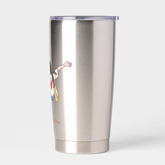 Liebe Sie rosa Herzflasche Thermobecher (Links)