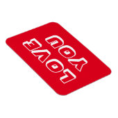 Liebe Sie rot-weiß-moderne fette Typografie niedli Magnet (Rechte Seite)