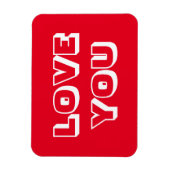 Liebe Sie rot-weiß-moderne fette Typografie niedli Magnet (Vertikal)