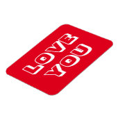 Liebe Sie rot-weiß-moderne fette Typografie niedli Magnet (Linke Seite)
