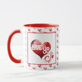 Liebe Sie Roter Marmor Herz - Valentine Tasse (Links)