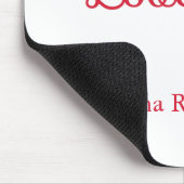 Liebe Sie rotes Herz personalisiert weiß Mousepad (Ecke)