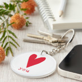 Liebe Sie | rotes Herz Schlüsselanhänger (Vorderseite rechts)