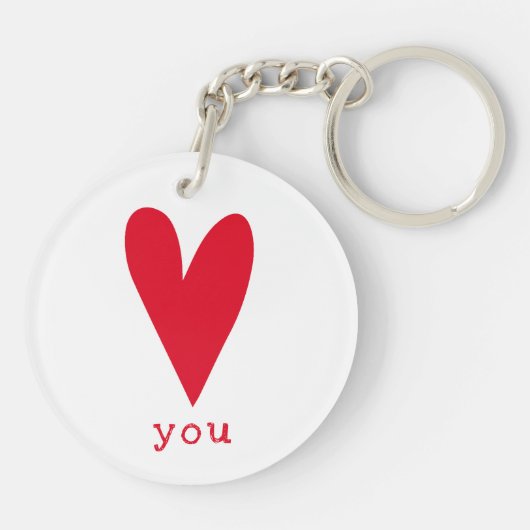 Liebe Sie | rotes Herz Schlüsselanhänger (Rückseite)