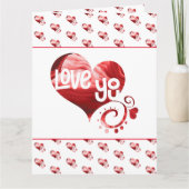 Liebe Sie rotes Herz Valentine Faltschachtel Danke (Vorderseite)
