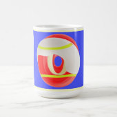 Liebe Sie Royal Blue mit Worten Kaffeetasse (Mittel)