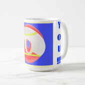 Liebe Sie Royal Blue mit Worten Kaffeetasse (VorderseiteRechts)