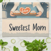 Liebe Sie, schönste Mama Design Geschirrtuch (Gefaltet)