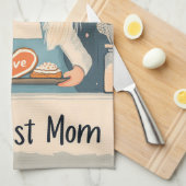 Liebe Sie, schönste Mama Design Geschirrtuch (Viertel Falte)