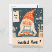 Liebe Sie, schönste Mama Design Postkarte (Vorne/Hinten)