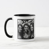 Liebe Sie Schwester 2 Fotos & Text White Black C00 Tasse (Links)