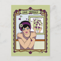 Liebe Sie selbst_A_ Postkarte