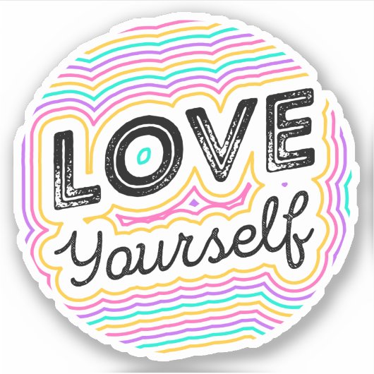 Liebe Sie selbst Aufkleber (Vorderseite)