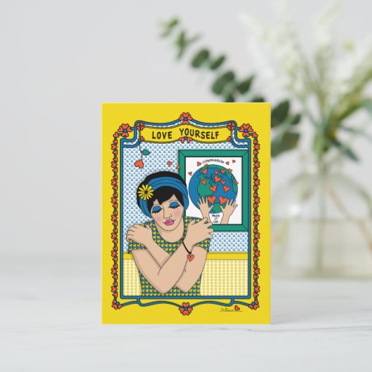 Liebe Sie selbst_B_ Postkarte (Stehend Vorderseite)