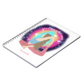 Liebe Sie selbst Erste Frau Yoga Pose Monogramm Notizblock (Linke Seite)