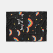 Liebe Sie selbst Erste Regenbogenpresse Fleecedecke (Vorderseite (Horizontal))
