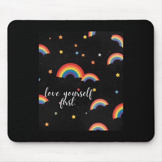 Liebe Sie selbst Erste Regenbogenpresse Mousepad (Vorne)