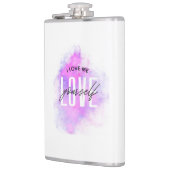 "Liebe Sie selbst" Inspirative Tasse Flachmann (Links)