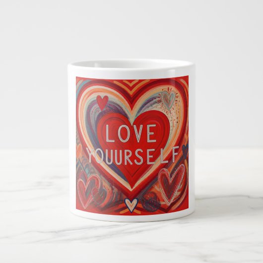 Liebe Sie selbst Jumbo-Tasse (Vorderseite)