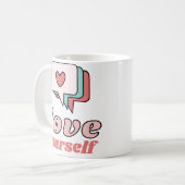 Liebe Sie selbst Kaffeetasse (Vorderseite Links)