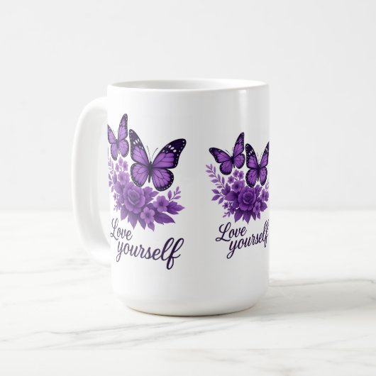 Liebe Sie selbst Kaffeetasse (Vorderseite Links)