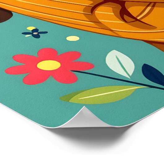 Liebe Sie selbst | Mädchen umarmt sich selbst Poster (Ecke)