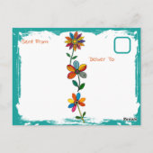 Liebe Sie selbst | Mädchen umarmt sich selbst Postkarte (Rückseite)