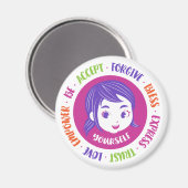 Liebe Sie selbst Magnet 2,5" rund (Vorderseite/Rückseite)