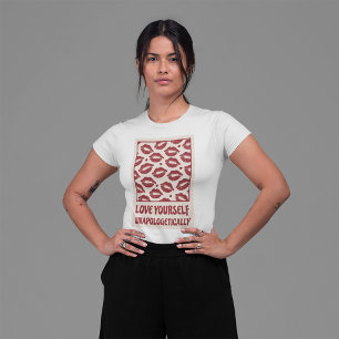 Liebe Sie selbst ohne Entschuldigung Retro-Positiv T-Shirt