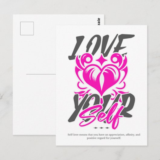 Liebe Sie selbst Postkarte (Vorne/Hinten)