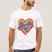 Liebe Sie selbst Rainbow Herztypografie T - Shirt (Vorderseite)