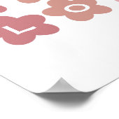 Liebe Sie selbst | Retro-Rosa-Blume | Ästhetik Poster (Ecke)