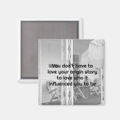 Liebe Sie selbst Schwarz-Weiß Retro Vibes Magnet (Vorderseite/Rückseite)