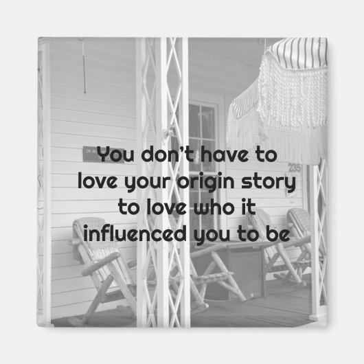 Liebe Sie selbst Schwarz-Weiß Retro Vibes Magnet (Vorne)