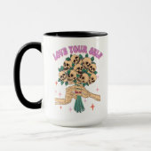 Liebe Sie selbst Skull Bouquet Valentine Retro Ros Tasse (Links)
