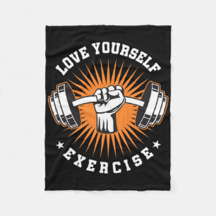 Liebe Sie selbst Üben Trainingspumpe Bodybuilding Fleecedecke